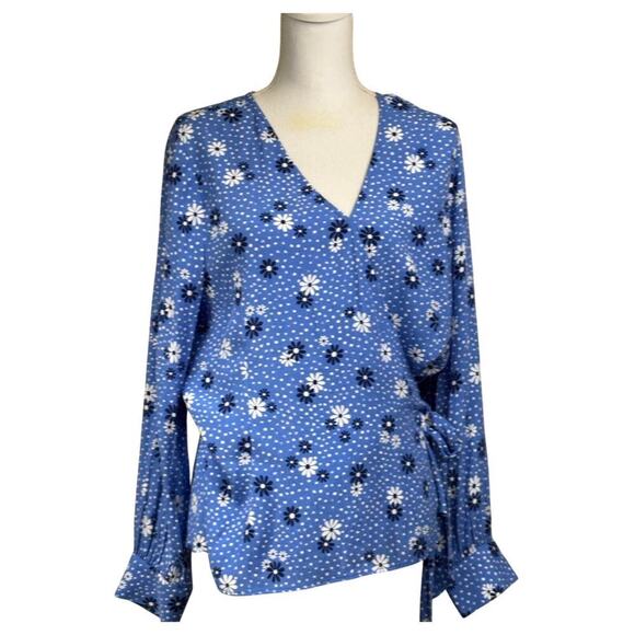 Talbots blue/white top, NWT, classic, retro inspired, feminine, coastal grandma - Picture 1 of 7